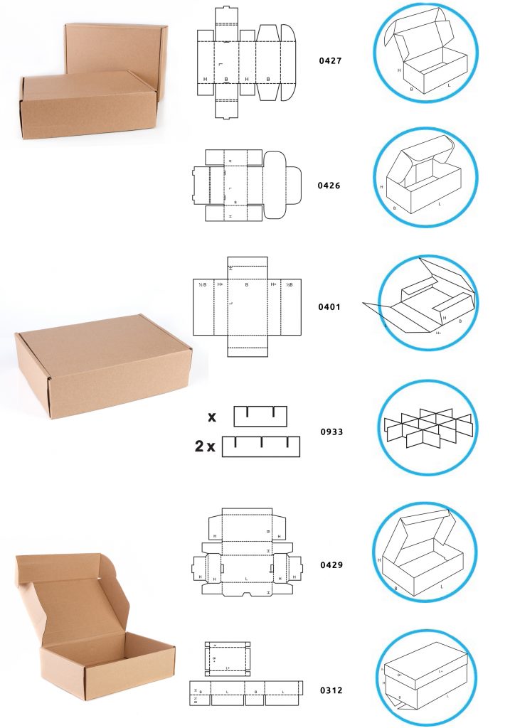 Guide to common carton styles