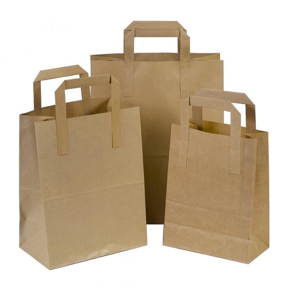 7x10.5x8.5 Tape Handle Paper Carrier Bags