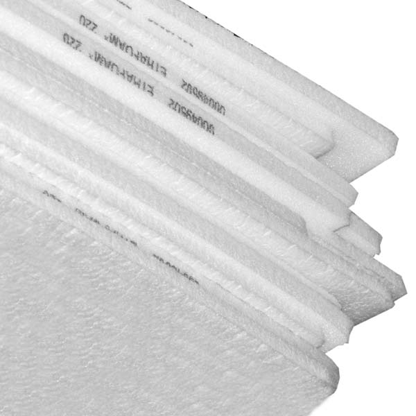 White Ethafoam Sheets 600mm x 2750mm x 25mm