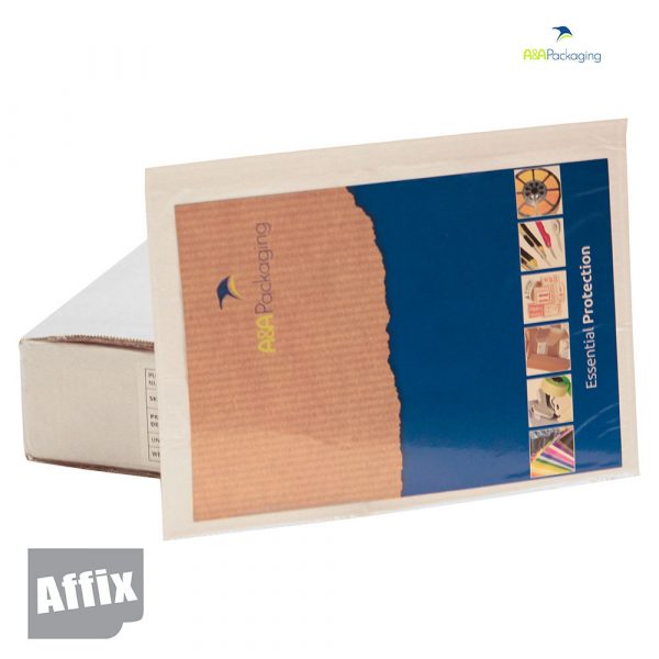 A4 Plain Self-Adhesive Envelope Wallets self-adhesive polythene pouch printed with 'Documents Enclosed' for the documents you need to be noticed.