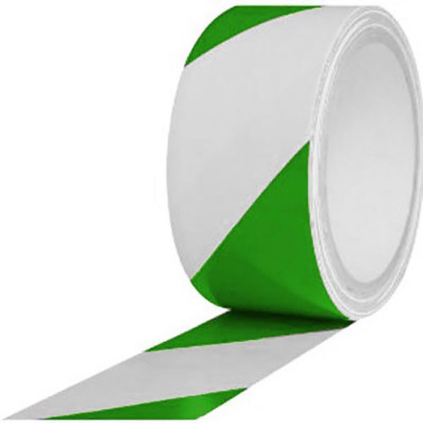 PVC Hazard Lane Marking Tape Green-White