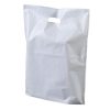 15x18x3 White Patch Handle Carrier Bags